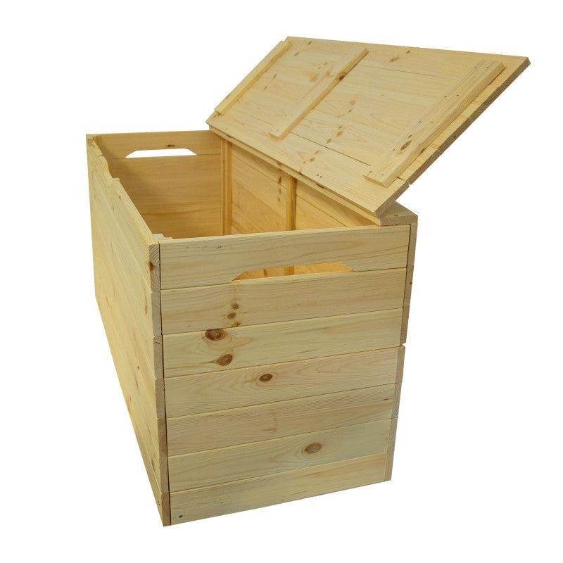Garten-Holzkiste 200 L mit Deckel – praktische Aufbewahrungsbox aus Naturholz