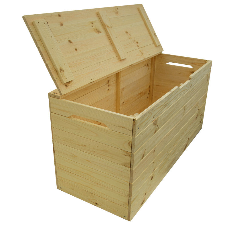 Garten-Holzkiste 200 L mit Deckel – praktische Aufbewahrungsbox aus Naturholz