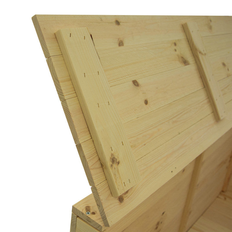 Garten-Holzkiste 200 L mit Deckel – praktische Aufbewahrungsbox aus Naturholz