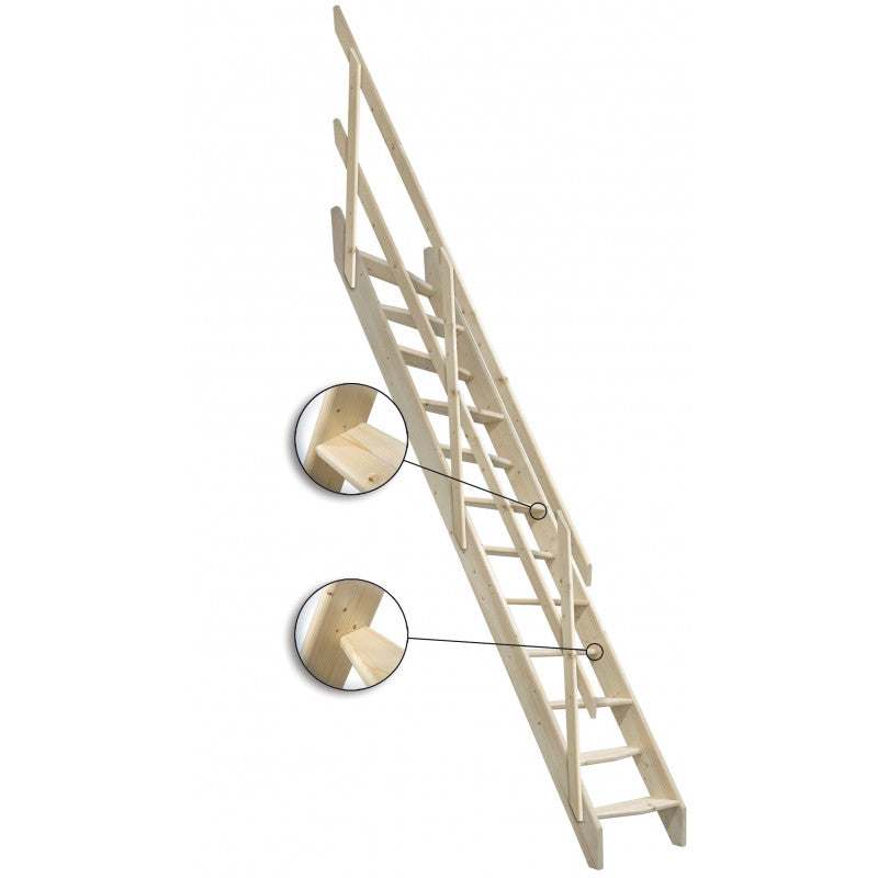 Müllertreppe aus Holz – "Oslo 545" - Sambatreppe  4STEP
