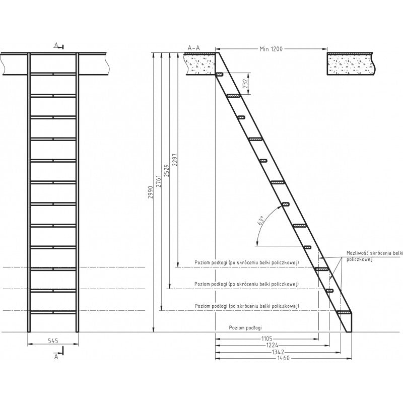 Müllertreppe aus Holz – "Oslo 545" - Sambatreppe  4STEP