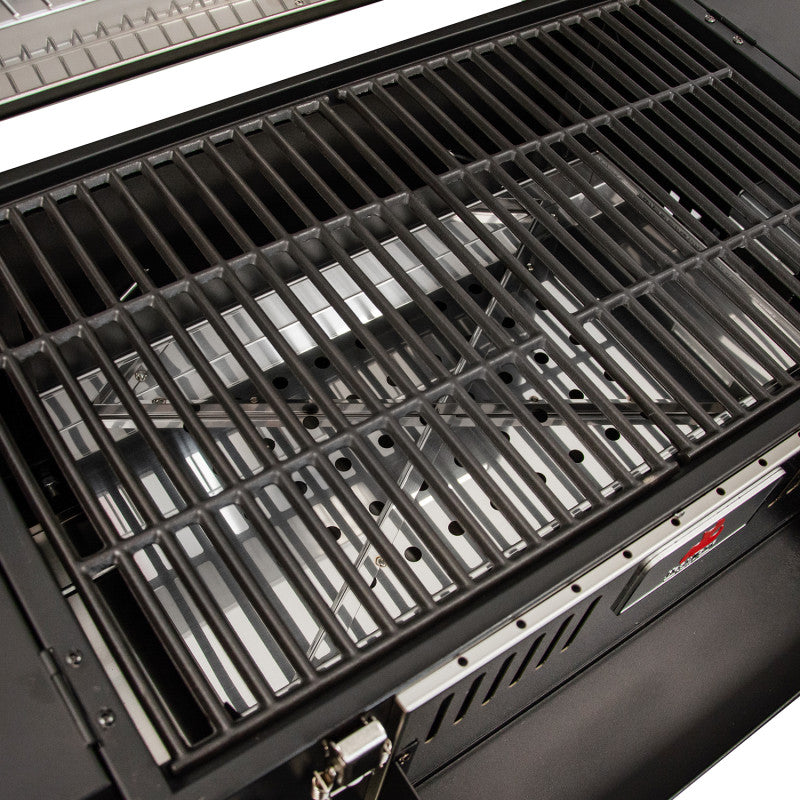 Großer Holzkohlengrill LUX 139 × 57 × 100 cm–Premium-Stahl mit Gusseisenrost