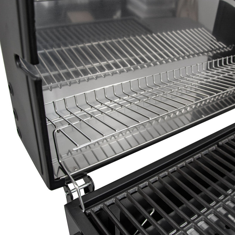 Großer Holzkohlengrill LUX 139 × 57 × 100 cm–Premium-Stahl mit Gusseisenrost