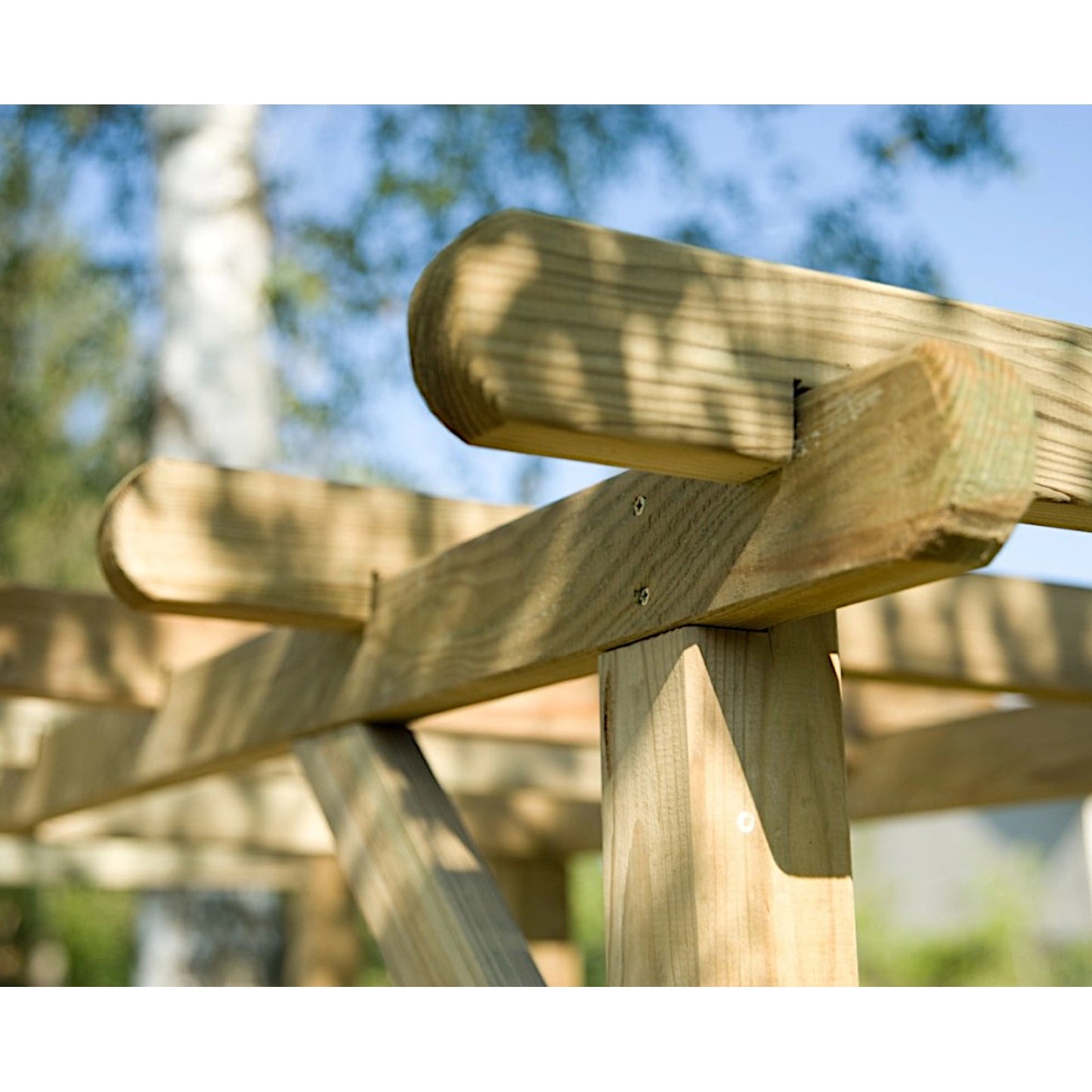 Milton Doppelpergola mit Bank