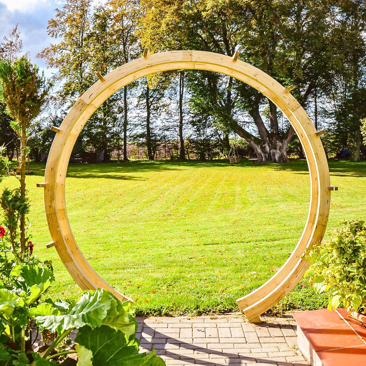 Runde Pergola aus Holz