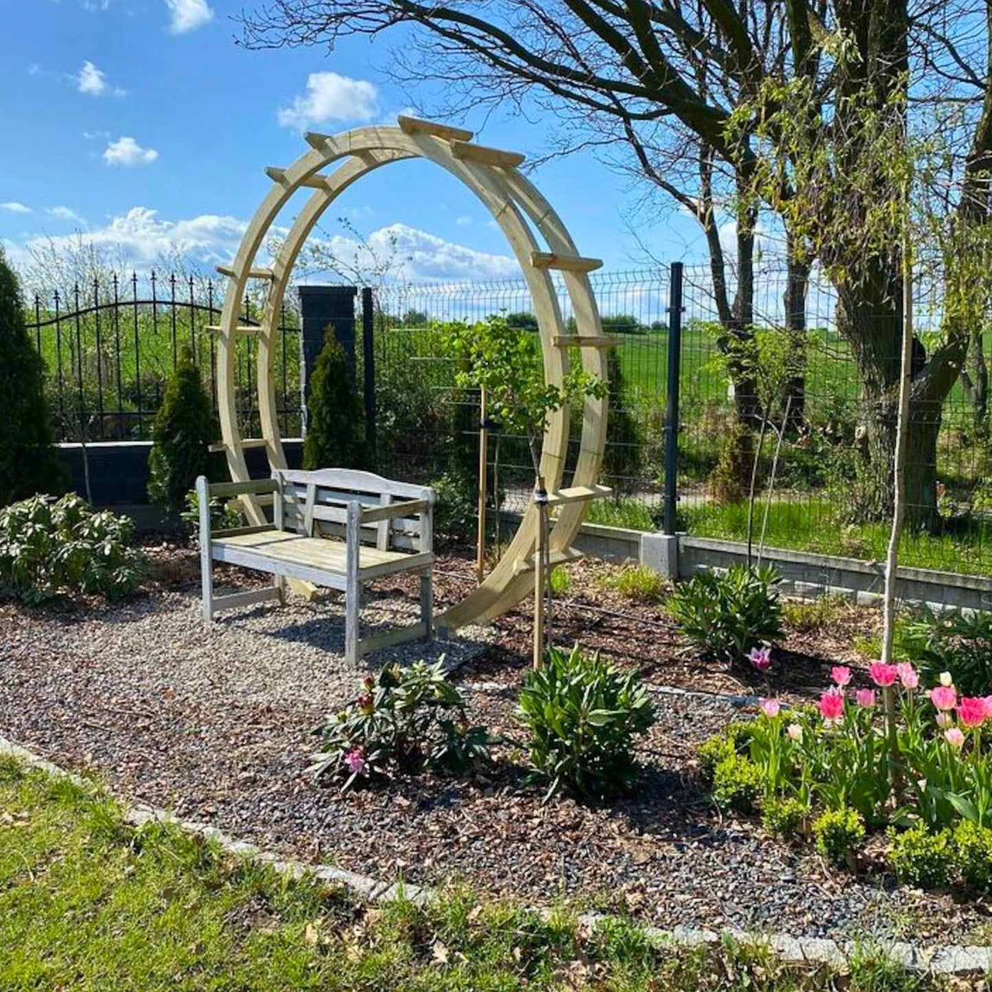 Runde Pergola aus Holz