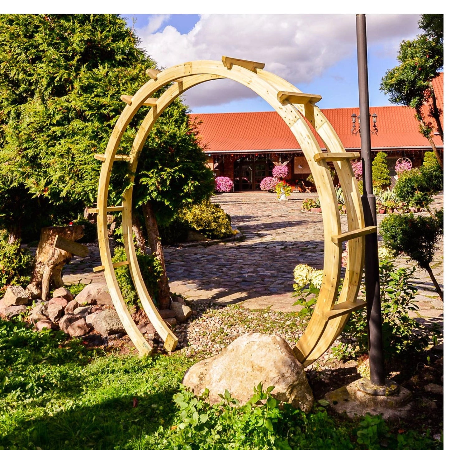 Runde Pergola aus Holz