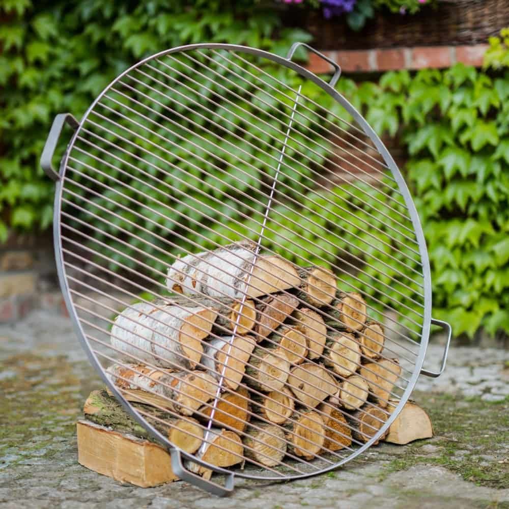 Grillrost mit 4 Griffen aus Edelstahl 60 cm für Feuerschale