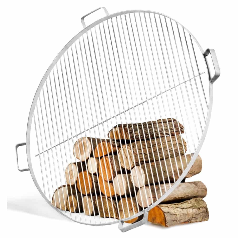 Grillrost mit 4 Griffen aus Edelstahl 60 cm für Feuerschale