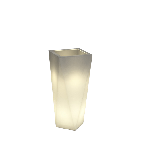 Hoher LED-Pflanzkübel Monumo Vaso Light neutralweiß 72 cm
