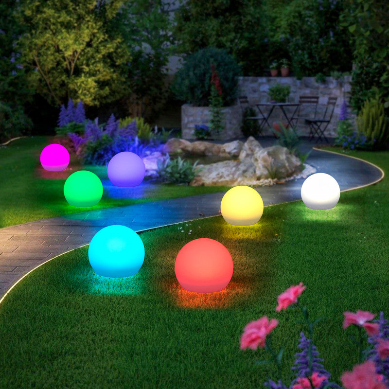 Solar-Gartenkugel Ø 20 cm – LED-Leuchte mit weißem Licht und Farbwechsel