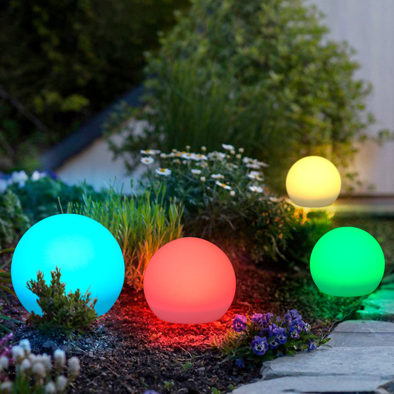 Solar-Gartenkugel Ø 30 cm – LED-Leuchte mit weißem Licht und Farbwechsel