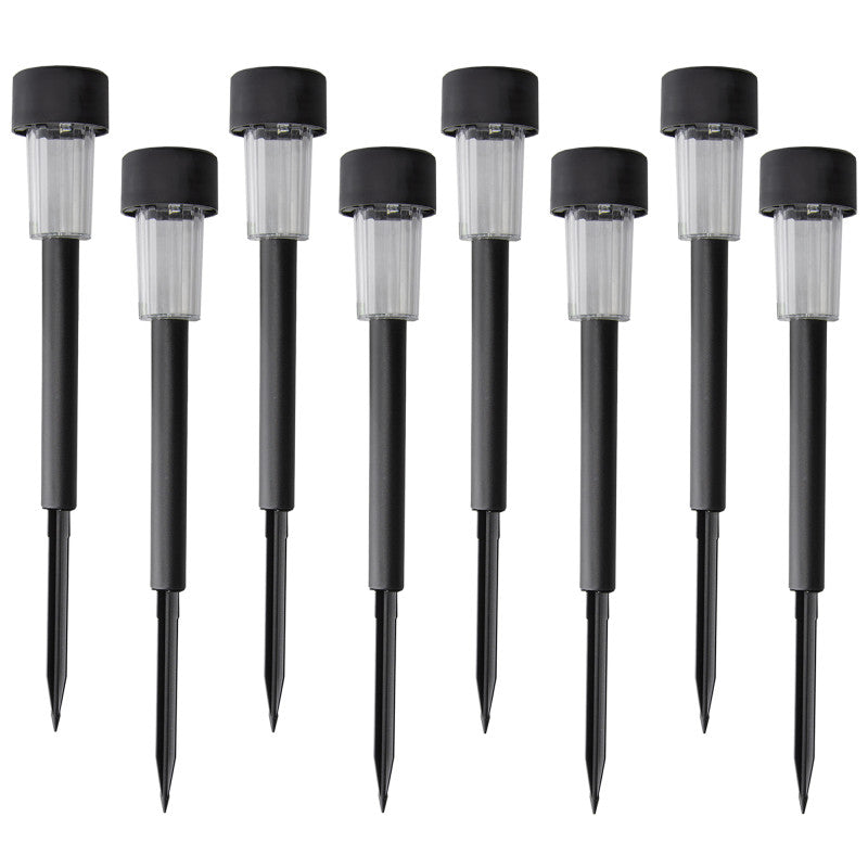 Solar-Gartenleuchte ISKRA – Schwarz, 31,5 cm, 8er-Set