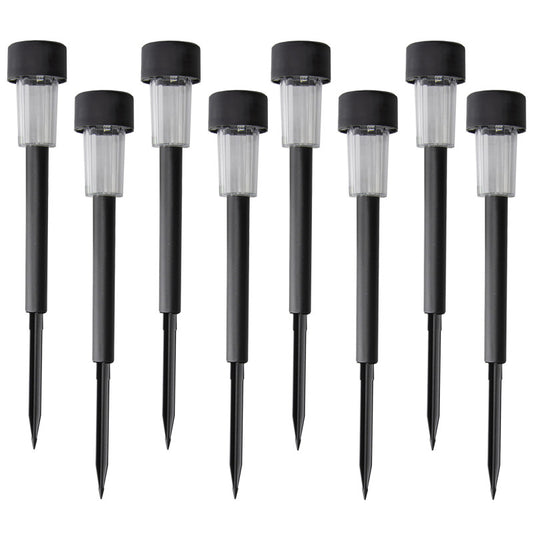 Solar-Gartenleuchte ISKRA – Schwarz, 31,5 cm, 8er-Set