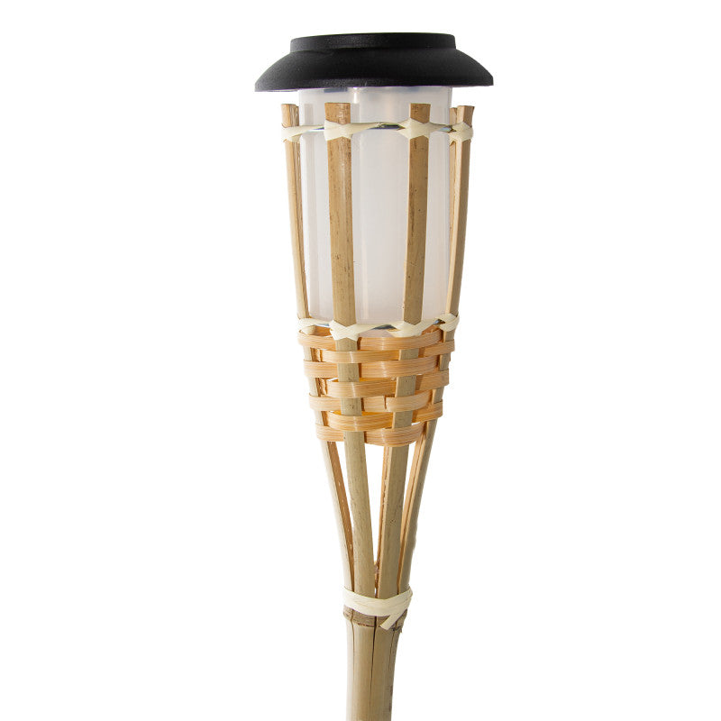 Solar-Bambusfackeln für den Garten – 61 cm, 6er-Set