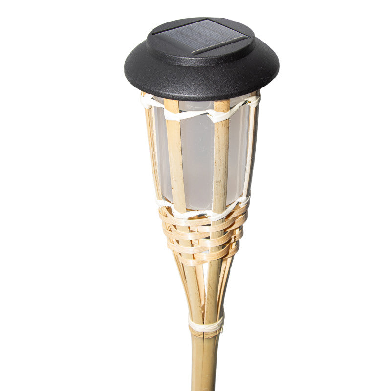 Solar-Bambusfackeln für den Garten – 61 cm, 6er-Set