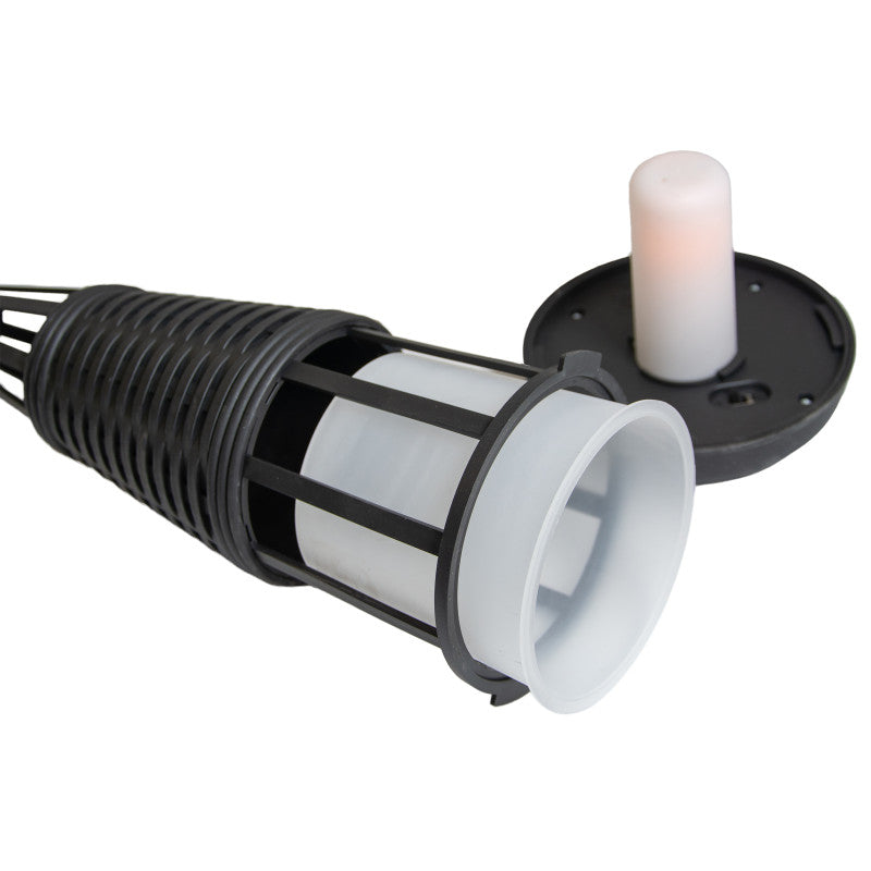 Solar-Gartenfackeln mit Flammeneffekt – 108 cm, 6er-Set
