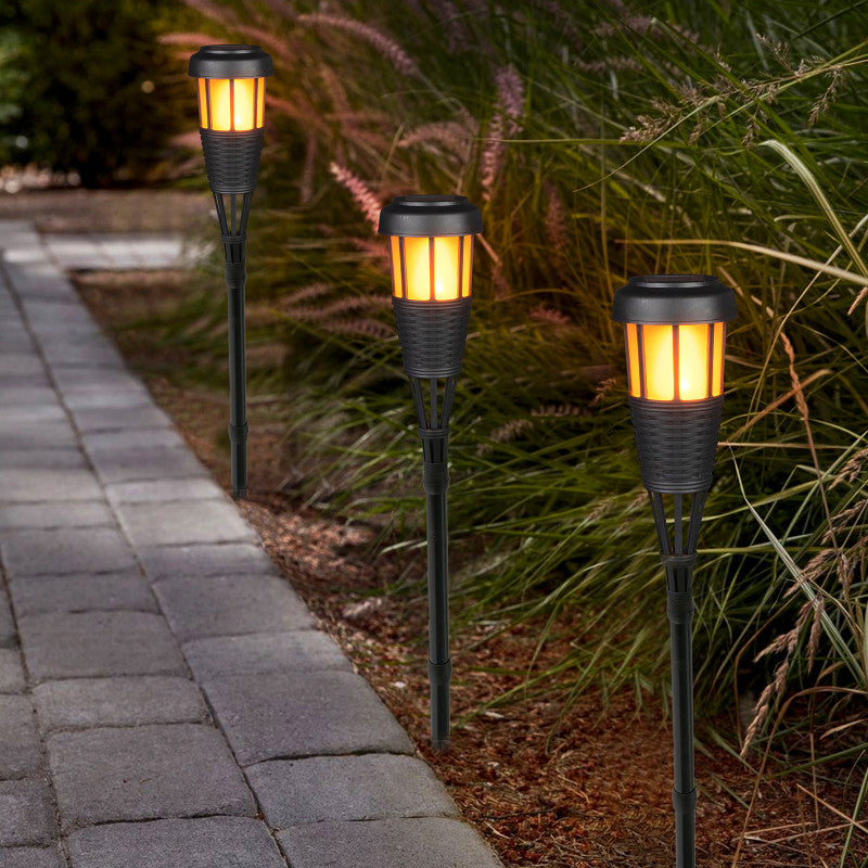 Solar-Gartenfackeln mit Flammeneffekt – 108 cm, 6er-Set