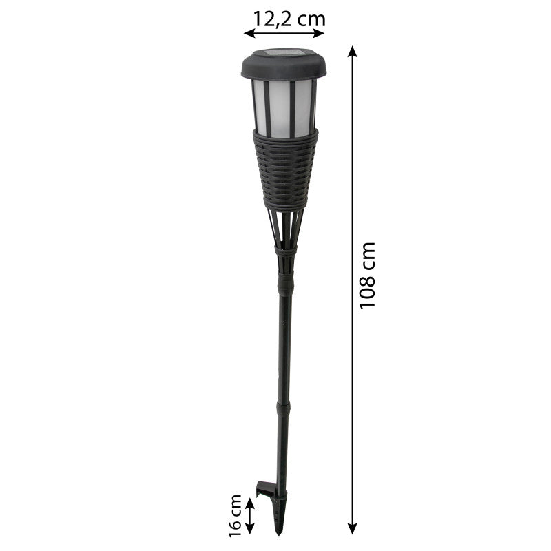 Solar-Gartenfackeln mit Flammeneffekt – 108 cm, 6er-Set