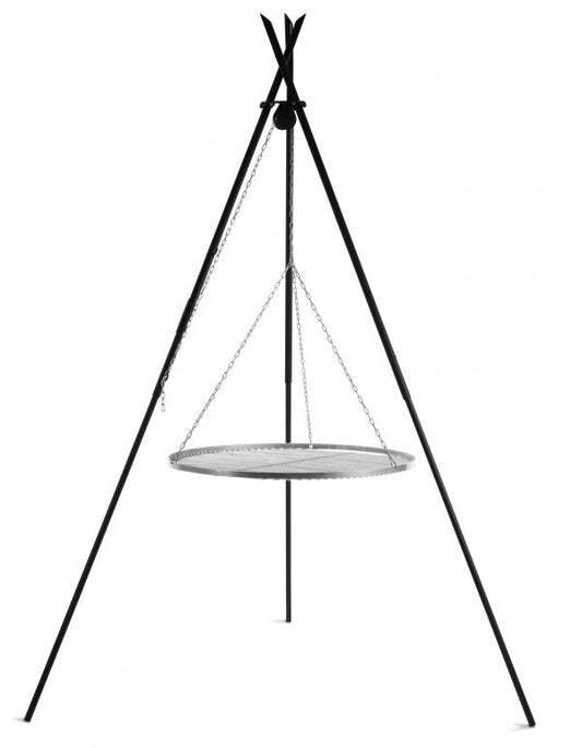Schwenkgrill „TIPI“ 210 cm - Grillrost aus Edelstahl 50 cm