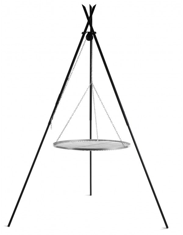 Schwenkgrill „TIPI“ 210 cm - Grillrost aus Edelstahl 60 cm