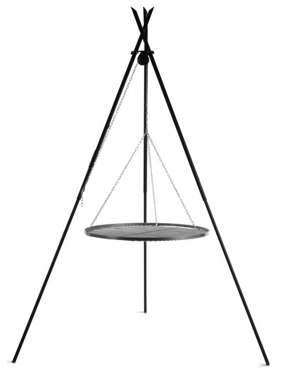 Schwenkgrill „TIPI“ 210 cm - Grillrost aus Rohlstahl 70 cm