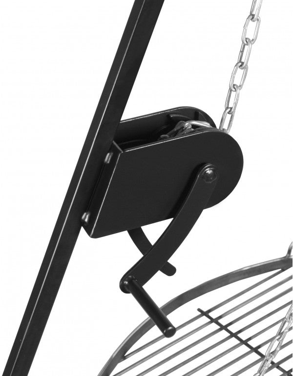 Schwenkgrill 180 cm - Grillrost aus Edelstahl 60 cm + Kurbel