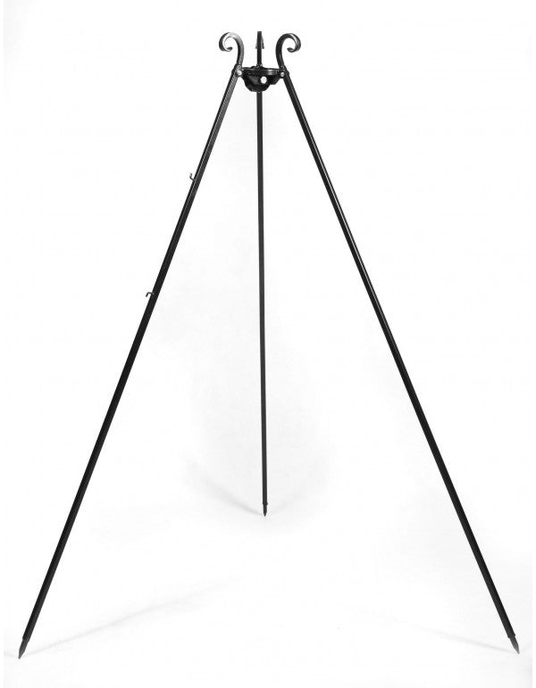 Wok am Dreibein, 180 cm Höhe, Rohstahl, 60 cm Durchmesser