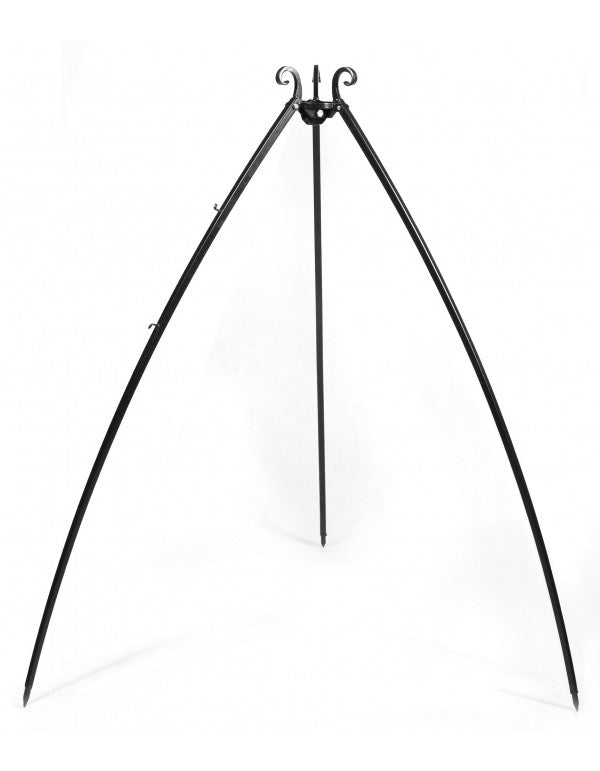 Wok am Dreibein, 200 cm Höhe, Rohstahl, 70 cm Durchmesser