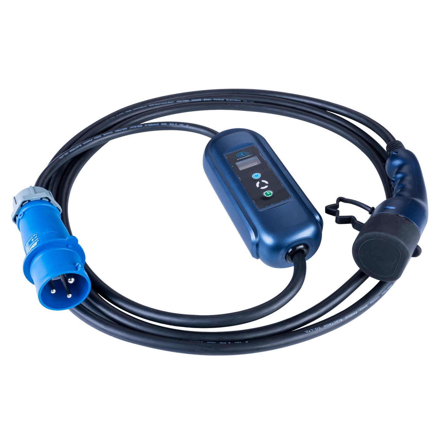 Ladekabel für Elektroautos AK-EC-14 CEE 3-pin Type2 LCD 32A 5m - Akyga