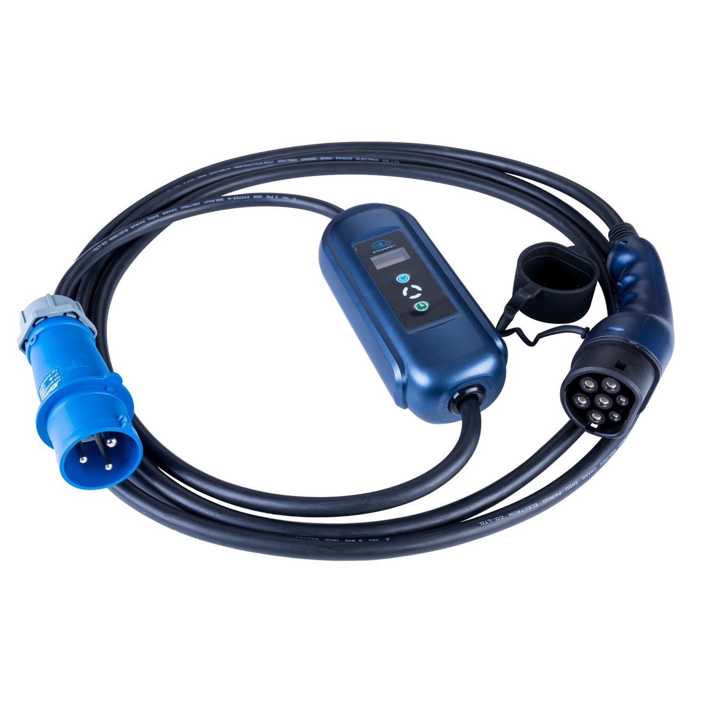 Ladekabel für Elektroautos AK-EC-14 CEE 3-pin Type2 LCD 32A 5m - Akyga