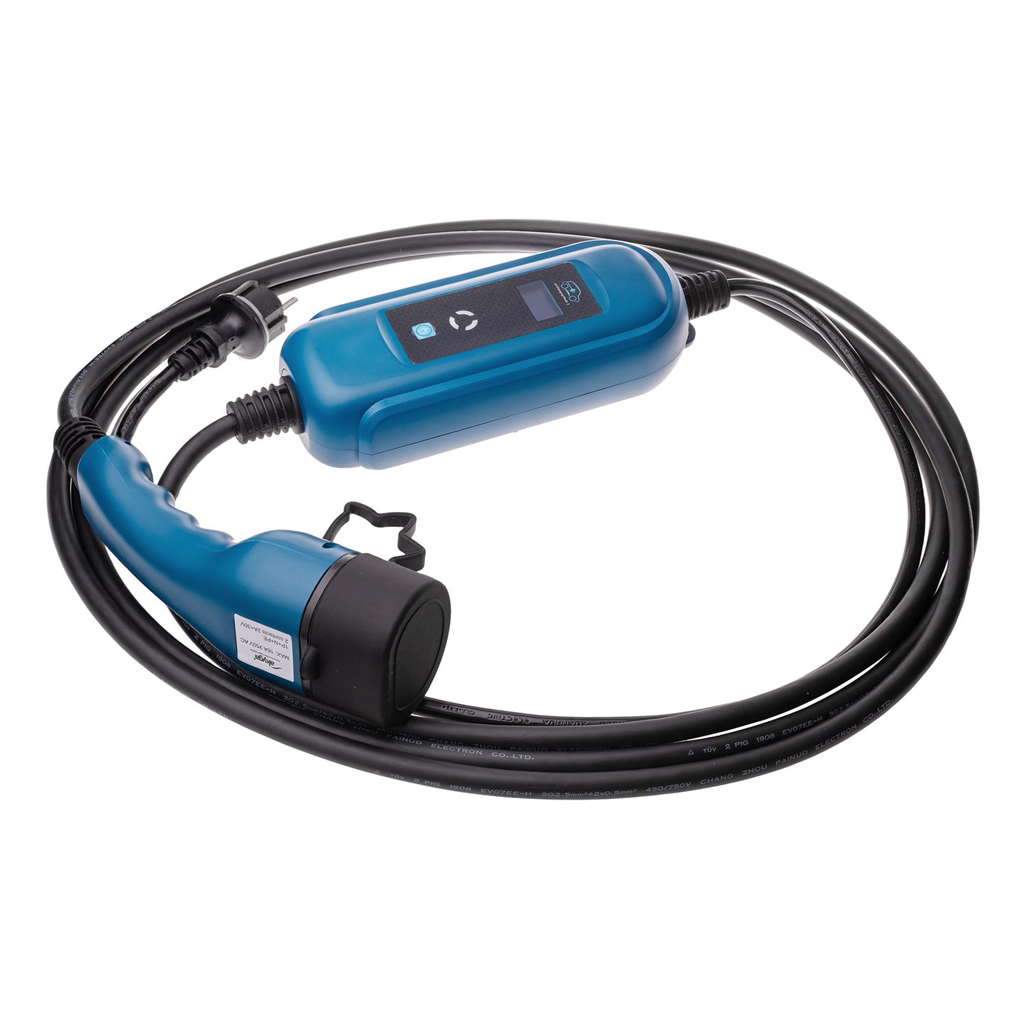 Ladekabel für Elektroautos AK-EC-07 Type2 LCD 16A 5m - Akyga