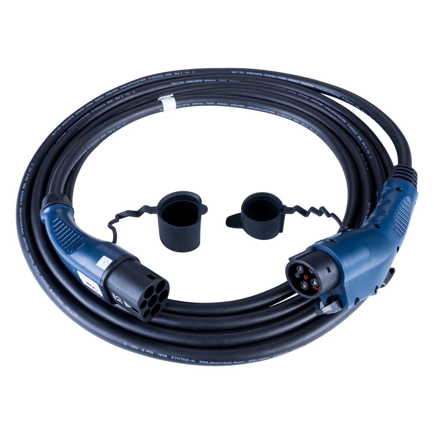 Ladekabel für Elektroautos AK-EC-08 Type2 / Type1 32A 6m - Akyga