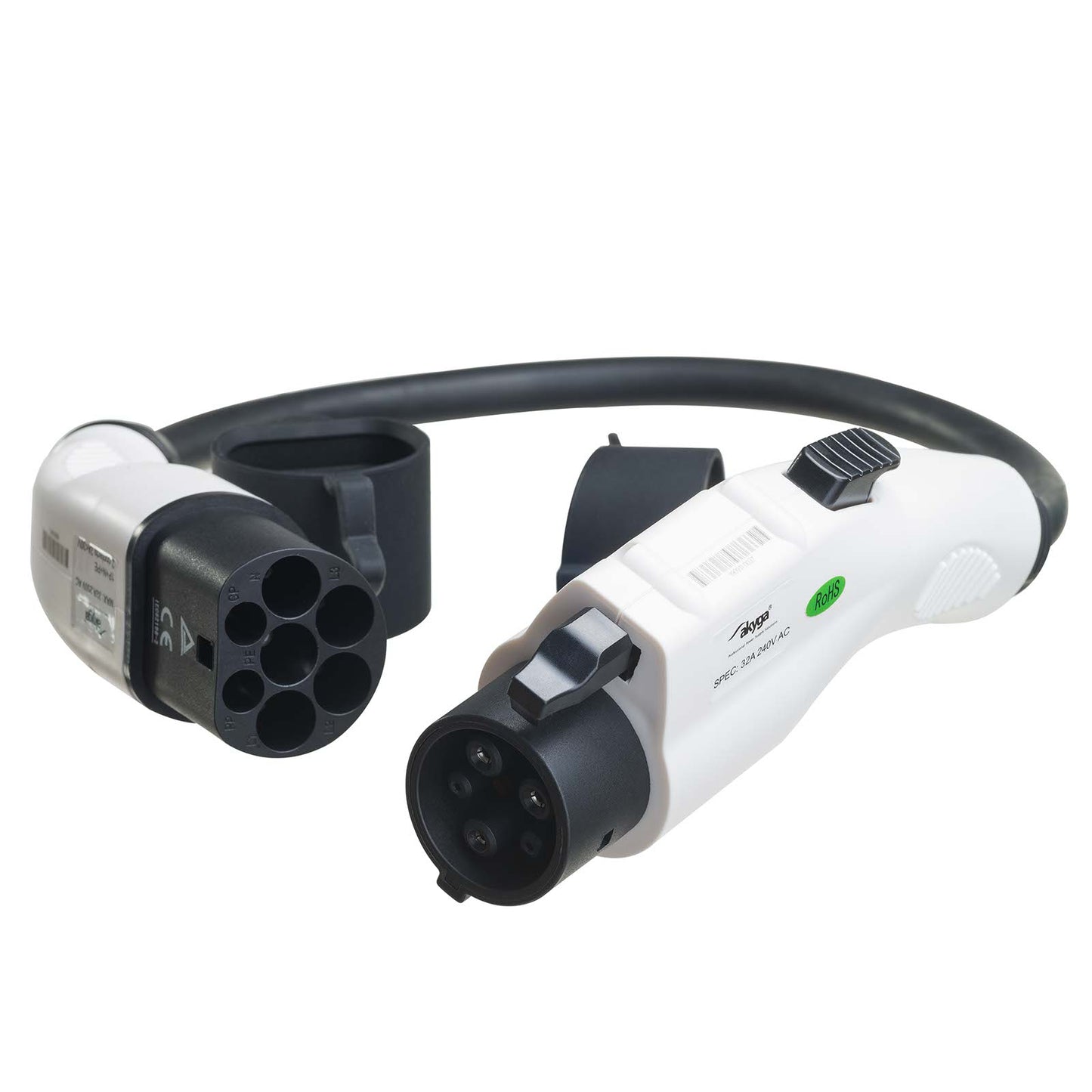 Adapter für Elektroauto AK-EC-04 Type1 / Type2 32A 0.5m - Akyga