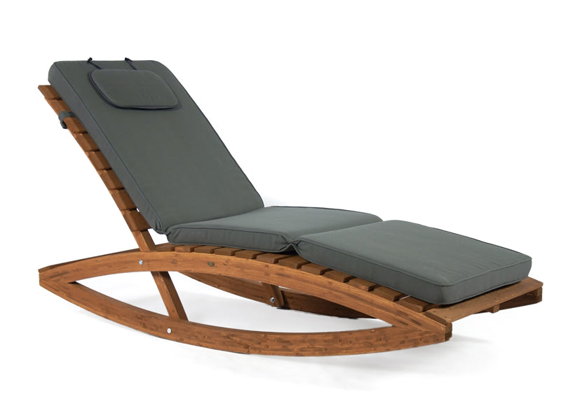 Graphit Dralon-Schaukelliege Liegestuhl Joy Lounger aus Holz